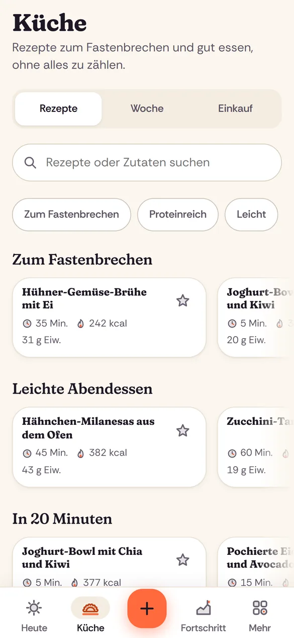 Rezepte zum Fastenbrechen, gratis