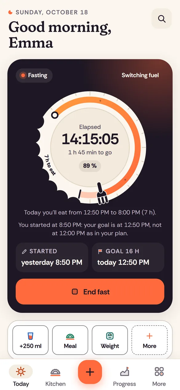 Fast your way. Free and ad-free