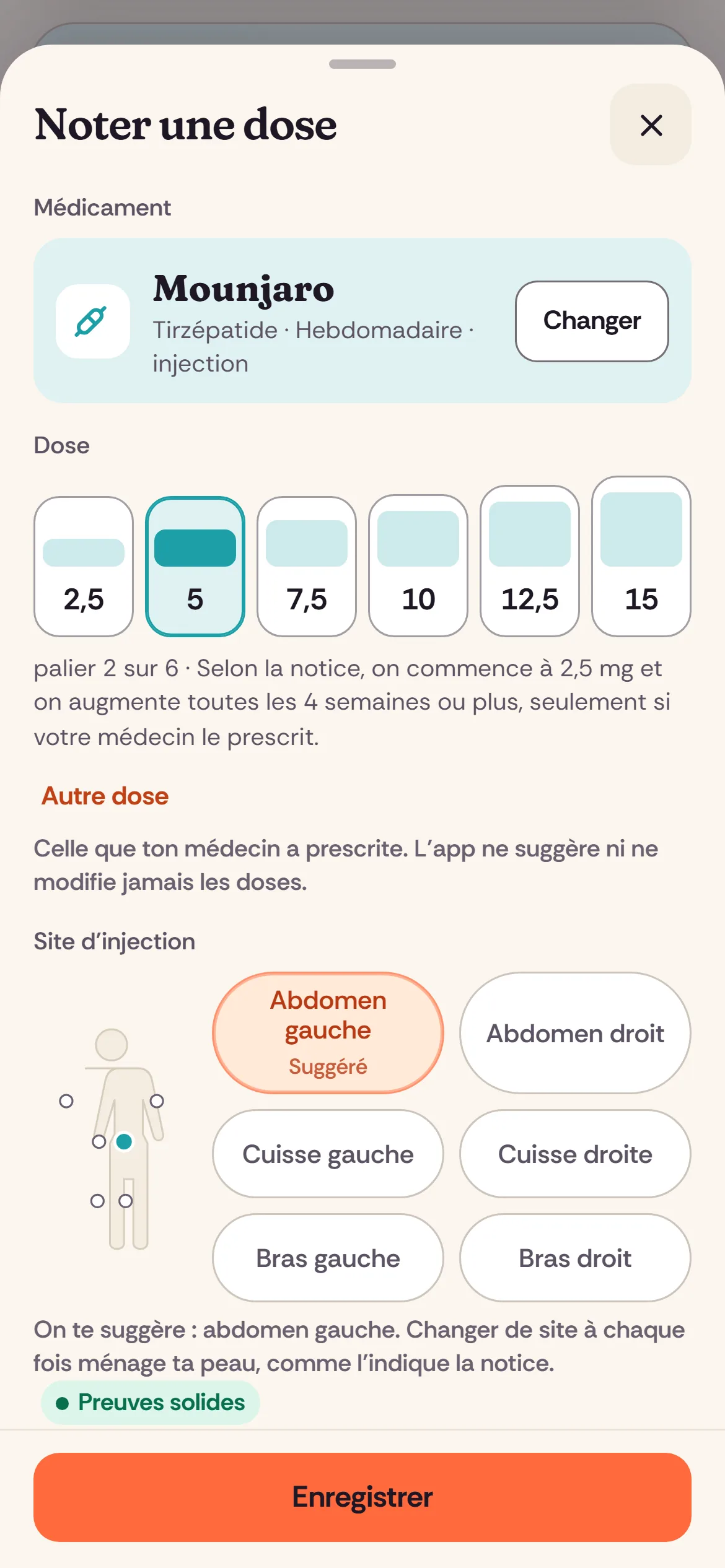 Votre médicament et la dose de la notice, en un geste