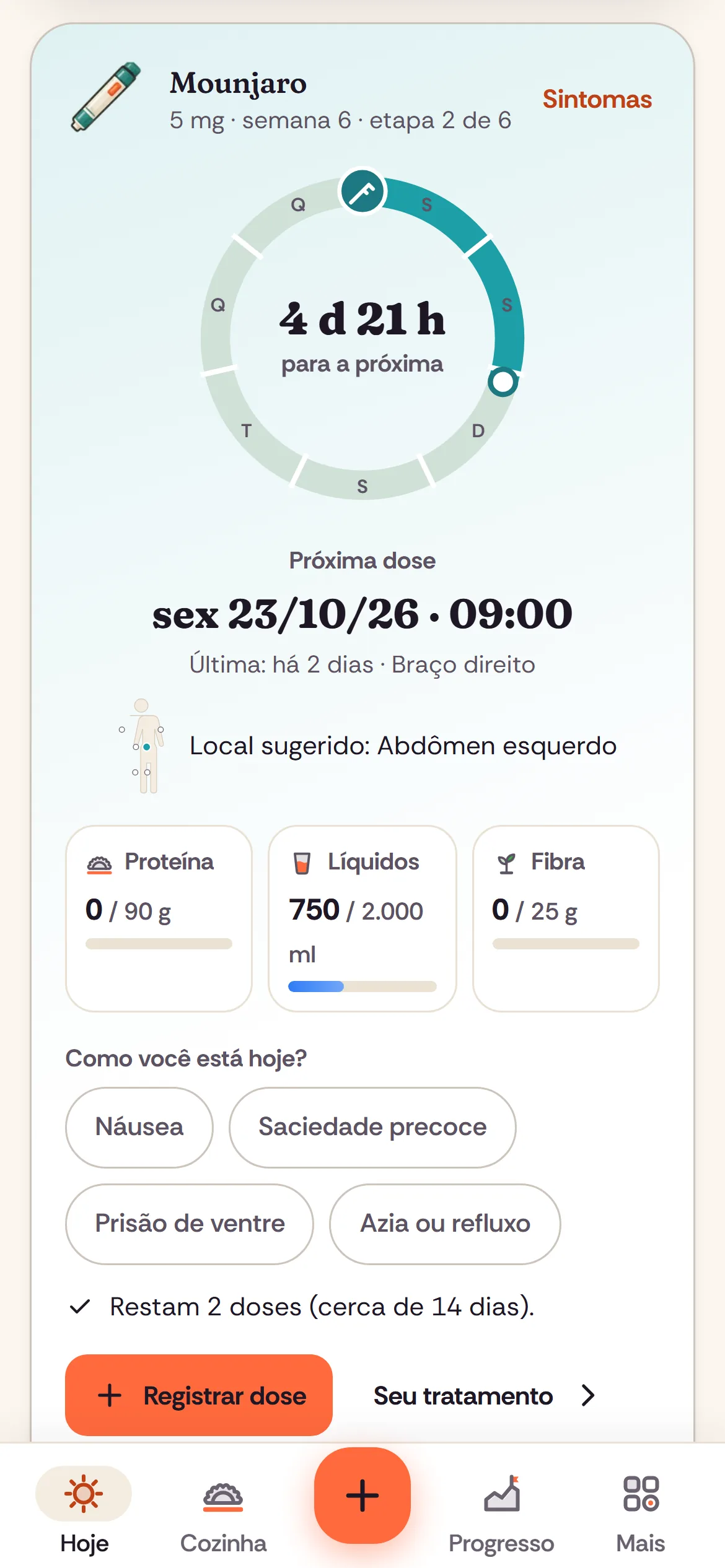 Sua próxima dose, o local sugerido e o seu dia